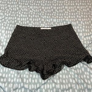 Zara polka dot ruffle shorts